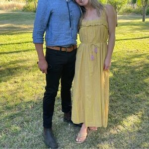 Cleobella Yellow Maxi Dress with Tassel Waist